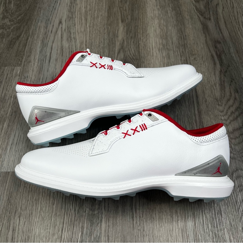 New Nike Air Jordan ADG 5 Mens Size 10 Golf Shoes White Fire Red FQ7874-101 - Picture 3 of 8